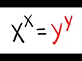 How to find all solutions to the famous equation x x y y with Lambert W function