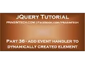 jQuery add event handler to dynamically created element
