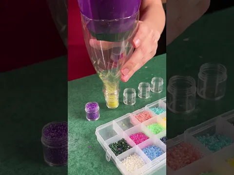 ビーズ整理の魔法！簡単にできる秘密のテクニック✨ #DIY収納 #クラフトハック