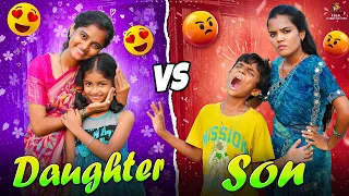 Daughter VS Son 🤣😂😁 || Allari Aarathi Videos || Comedy Contents #trending #kids 