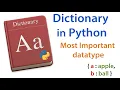 8 - Dictionary Datatype in Python Programming With Python Tutorials