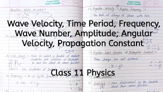 Quantities Related to Wave | Chapter 14 | Waves | Class 11 Physics