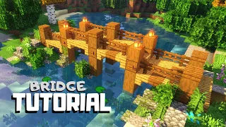Minecraft How to Build a Simple Bridge Tutorial