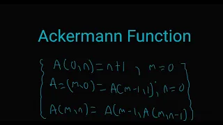 The Ackermann Function