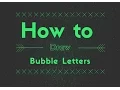 Elementary Art Lesson How To Draw Bubble Letters For Kids