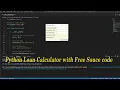 Python loan payment calculator loan repayment calculation loan repayment calculation