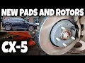 Mazda CX-5 front brake pads and rotors change