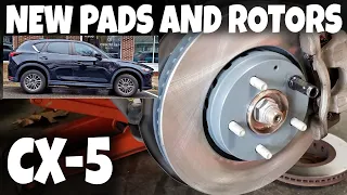 Mazda CX-5 front brake pads and rotors change
