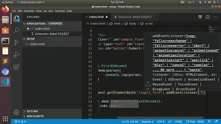 First ES6 program in VS code