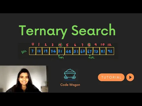 Ternary Search | Ternary Search with example | Easy explanation of Ternary Search - YouTube thumbnail