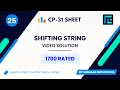 Shifting String Solution 1700 Rated TLE CP-31 Sheet Best Codeforces Problems