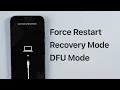 How to Force Restart and ENTER EXIT Recovery and DFU Mode iPhone 8 to 16