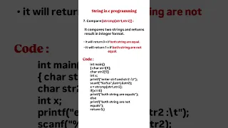Compare Strings in C with strcmp C Programming Tutorial