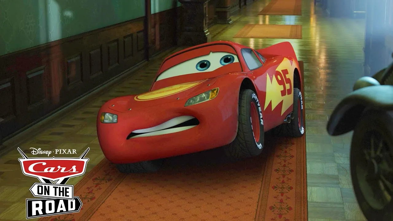 Lightning McQueen Explores the Haunted Hotel | Cars on the Road | Pixar Cars