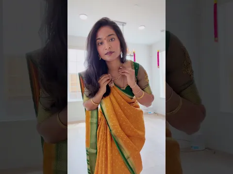 wearing beautiful Mysore Silk Saree