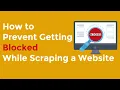 How to Prevent Getting Blocked while Scraping a Website