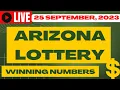 Arizona Night Lottery Drawing Results - Sep 25 2023