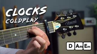 Coldplay - Clocks Acoustic Fingerstyle Guitar Tutorial