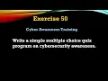 Exercise - Create a Multiple Choice Quiz on Cybersecurity Awareness
