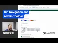 Gin Navigation and Admin Toolbar