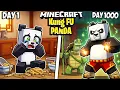 I Survived 1000 Days as KUNG FU PANDA in Minecraft