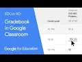 EDU in 90 Gradebook in Google Classroom