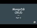MongoDB CRUD Operation Collections Insert Update Part 3