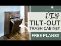 Tilt Out Trash Can Cabinet DIY FREE PLANS