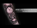 ROSE POCKET WATCH Realistic Tattoo Time-Lapse