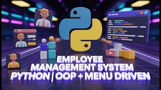 Employee Management System Python - OOP Menu Driven Add update delete search display all
