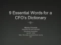 9 Essential Words for a CFO s Dictionary by Maureen O Connell