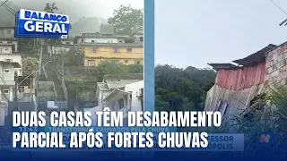 Fortes chuvas provocam desabamento parcial de casas na Capital