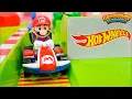 Download Lagu Mario Kart Hotwheels Circuit Race and Rainbow Road Toy Learning for kids!