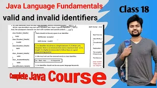 Java Fundamentals 3 - java identifiers