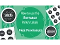 Free Download - Editable Pantry Labels