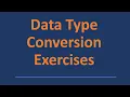 Python - Conversion of Data Types Exercises 2021