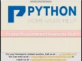 Python Programming Homework Help