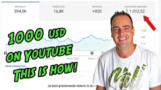 How to make 1000 $ on Youtube – Exactly How I Earn Money on Youtube