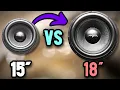 18 VS 15 Subwoofer SDR 18 VS SDR 15