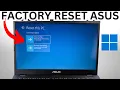 How to Factory Reset ASUS PC Or Laptop WITHOUT Password