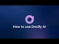 Tutorial 1 How to Use Docify AI