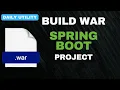 How to create a deployable WAR file in spring boot Spring Boot WAR File Creation
