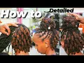 How to Style Loc Knots Flat Barrels with Locked Up Barrel Roll Bun on Long Dreadlocks