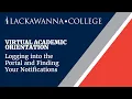 Virtual Academic Orientation Logging into the Portal and Finding Notifications