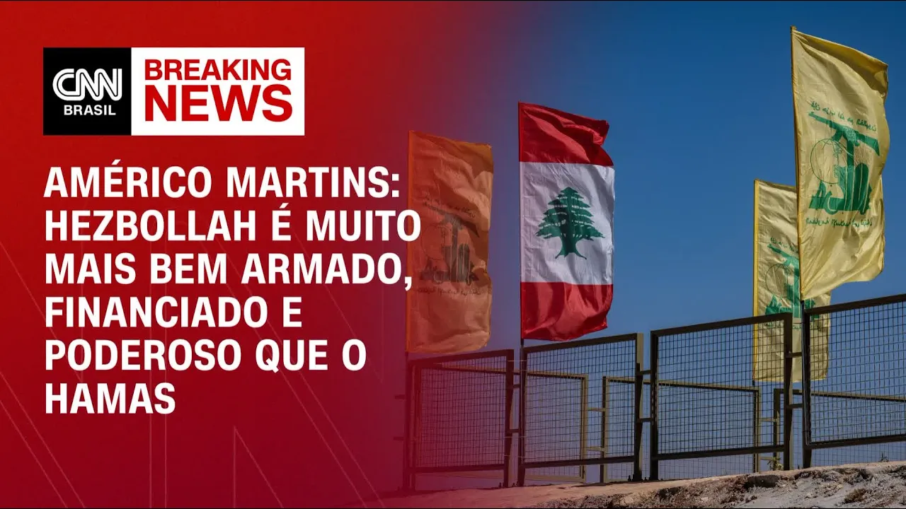 Américo Martins: Hezbollah é mais bem armado, financiado e poderoso que o Hamas | CNN NEWSROOM
