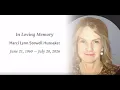 Funeral Service - Marci Lynn Stowell Hunsaker