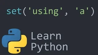 Sets Python Programming Tutorial