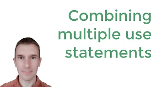 PHP namespaces Combining multiple use statements