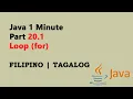 Java 1 Minute Part 20 1 Filipino - Loop for