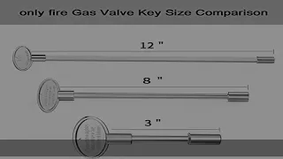 onlyfire Universal Gas Valve Key for Gas Fire Pits and Fireplaces 3 Chrome Replacement Gas Key Fi